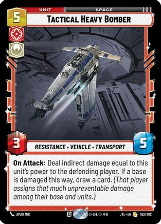 Tactical Heavy Bomber (152/262) - Jump to Lightspeed - Premium Star Wars: Unlimited Single from Fantasy Flight Games - Just $0.21! Shop now at Game Crave Tournament Store