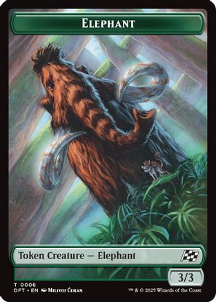 Elephant // Zombie (0003) Double-Sided Token (DFT-6 // 3) - Aetherdrift - Premium MTG Single from Wizards of the Coast - Just $0.02! Shop now at Game Crave Tournament Store