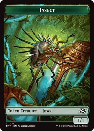 Insect // Elephant Double-Sided Token (DFT-7 // 6) - Aetherdrift Foil - Premium MTG Single from Wizards of the Coast - Just $0.03! Shop now at Game Crave Tournament Store