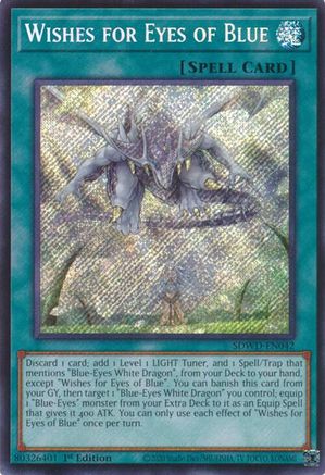 Wishes for Eyes of Blue (Secret Rare) (SDWD-EN042) - Structure Deck: Blue-Eyes White Destiny Unlimited