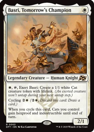 Basri, Tomorrow's Champion (PPDFT-003) - Promo Pack: Aetherdrift Foil - Premium MTG Single from Wizards of the Coast - Just $0.22! Shop now at Game Crave Tournament Store
