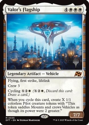 Valor's Flagship (PPDFT-035) - Promo Pack: Aetherdrift Foil - Premium MTG Single from Wizards of the Coast - Just $0.43! Shop now at Game Crave Tournament Store