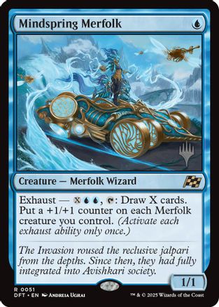 Mindspring Merfolk (PPDFT-051) - Promo Pack: Aetherdrift Foil - Premium MTG Single from Wizards of the Coast - Just $0.36! Shop now at Game Crave Tournament Store