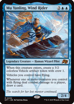 Mu Yanling, Wind Rider (PPDFT-052) - Promo Pack: Aetherdrift Foil - Premium MTG Single from Wizards of the Coast - Just $0.29! Shop now at Game Crave Tournament Store