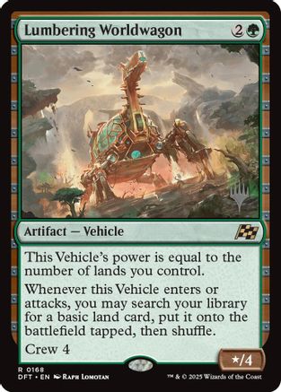 Lumbering Worldwagon (PPDFT-168) - Promo Pack: Aetherdrift Foil - Premium MTG Single from Wizards of the Coast - Just $0.93! Shop now at Game Crave Tournament Store