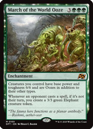 March of the World Ooze (PPDFT-169) - Promo Pack: Aetherdrift Foil - Premium MTG Single from Wizards of the Coast - Just $0.15! Shop now at Game Crave Tournament Store