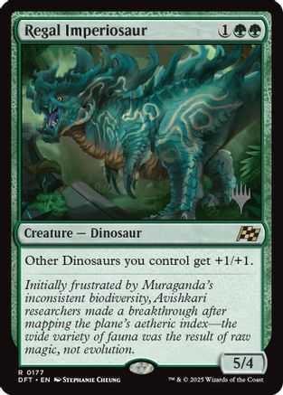 Regal Imperiosaur (PPDFT-177) - Promo Pack: Aetherdrift Foil - Premium MTG Single from Wizards of the Coast - Just $0.77! Shop now at Game Crave Tournament Store