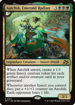 Aatchik, Emerald Radian (PPDFT-187) - Promo Pack: Aetherdrift Foil - Premium MTG Single from Wizards of the Coast - Just $0.17! Shop now at Game Crave Tournament Store