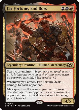Far fortune, End Boss (PPDFT-203) - Promo Pack: Aetherdrift - Premium MTG Single from Wizards of the Coast - Just $0.30! Shop now at Game Crave Tournament Store