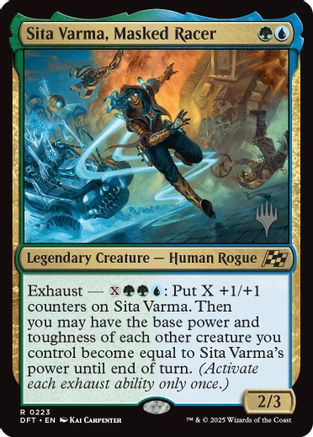 Sita Varma, Masked Racer (PPDFT-223) - Promo Pack: Aetherdrift - Premium MTG Single from Wizards of the Coast - Just $0.08! Shop now at Game Crave Tournament Store