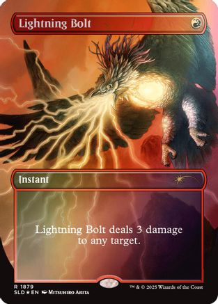 Lightning Bolt (1879) (Rainbow Foil) (SLD-1879) - Secret Lair Drop Series Foil - Premium MTG Single from Wizards of the Coast - Just $0.91! Shop now at Game Crave Tournament Store
