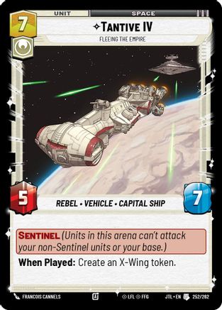 Tantive IV - Fleeing the Empire (252/262) - Jump to Lightspeed - Premium Star Wars: Unlimited Single from Fantasy Flight Games - Just $0.08! Shop now at Game Crave Tournament Store