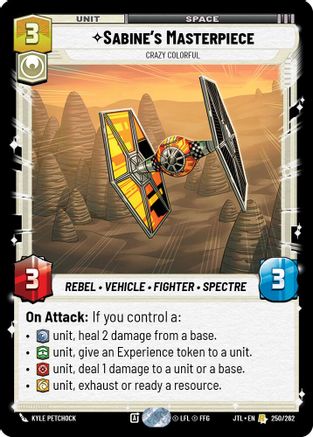 Sabine's Masterpiece - Crazy Colorful (250/262) - Jump to Lightspeed - Premium Star Wars: Unlimited Single from Fantasy Flight Games - Just $2.11! Shop now at Game Crave Tournament Store