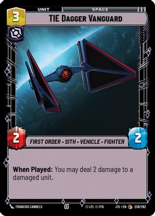 TIE Dagger Vanguard (239/262) - Jump to Lightspeed - Premium Star Wars: Unlimited Single from Fantasy Flight Games - Just $0.08! Shop now at Game Crave Tournament Store