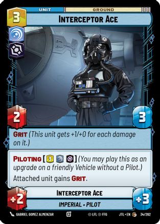 Interceptor Ace (034/262) - Jump to Lightspeed - Premium Star Wars: Unlimited Single from Fantasy Flight Games - Just $0.08! Shop now at Game Crave Tournament Store