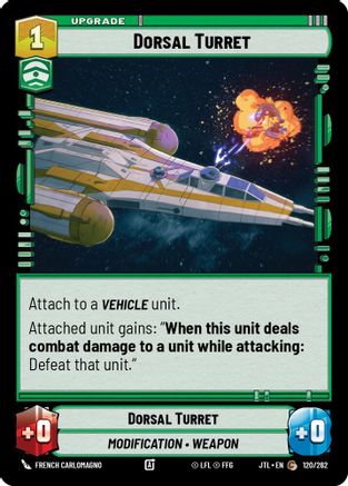 Dorsal Turret (120/262) - Jump to Lightspeed - Premium Star Wars: Unlimited Single from Fantasy Flight Games - Just $0.08! Shop now at Game Crave Tournament Store