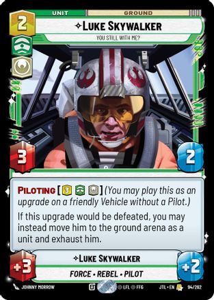 Luke Skywalker - You Still With Me? (094/262) - Jump to Lightspeed - Premium Star Wars: Unlimited Single from Fantasy Flight Games - Just $3.20! Shop now at Game Crave Tournament Store