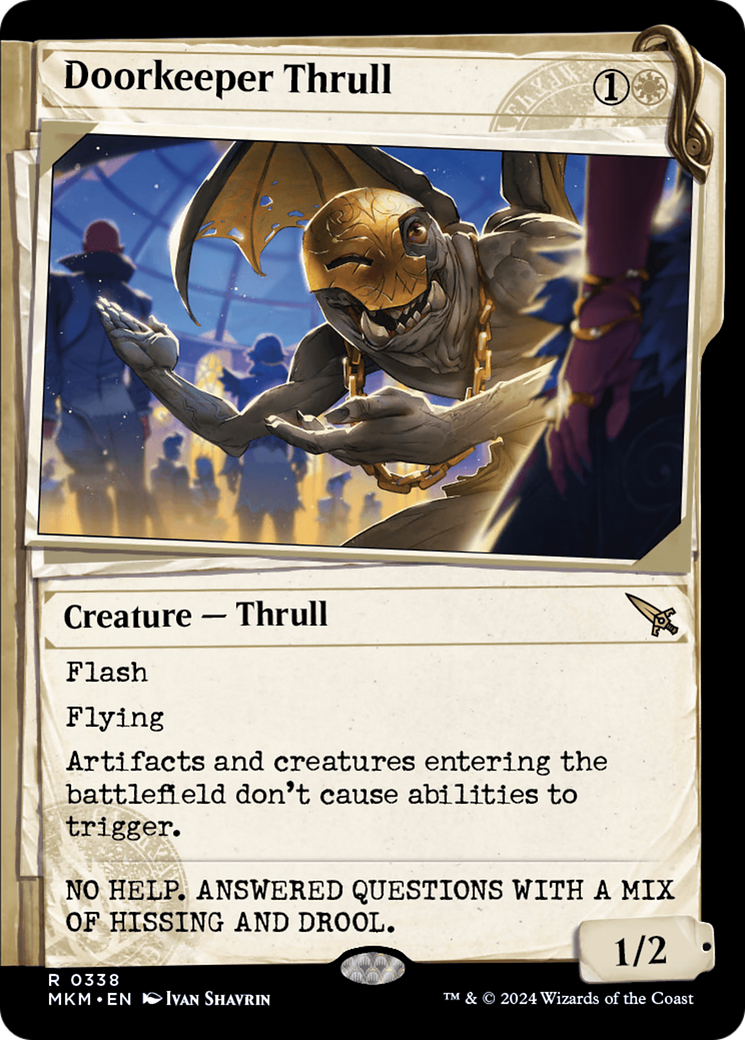 Doorkeeper Thrull (MKM-338) - Murders at Karlov Manor: (Showcase) Foil - Premium MTG Single from Wizards of the Coast - Just $1.63! Shop now at Game Crave Tournament Store