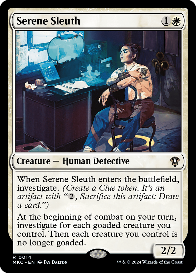 Serene Sleuth (MKC-014) - Murders at Karlov Manor Commander - Premium MTG Single from Wizards of the Coast - Just $0.25! Shop now at Game Crave Tournament Store