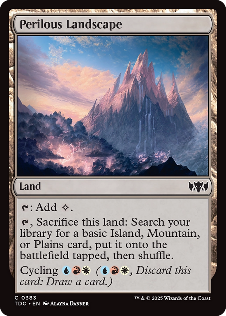 Perilous Landscape (TDC-383) - Tarkir: Dragonstorm Commander - Premium MTG Single from Wizards of the Coast - Just $0.08! Shop now at Game Crave Tournament Store