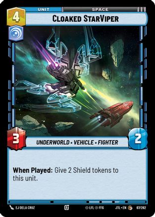 Cloaked StarViper (067/262) - Jump to Lightspeed - Premium Star Wars: Unlimited Single from Fantasy Flight Games - Just $0.08! Shop now at Game Crave Tournament Store