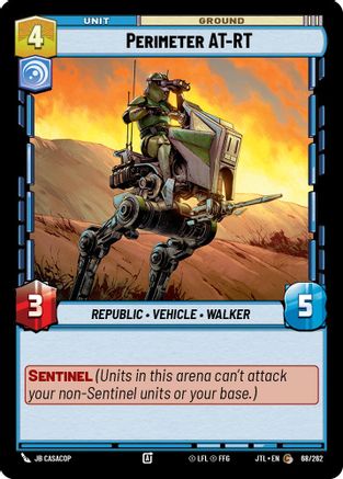 Perimeter AT-RT (068/262) - Jump to Lightspeed - Premium Star Wars: Unlimited Single from Fantasy Flight Games - Just $0.08! Shop now at Game Crave Tournament Store