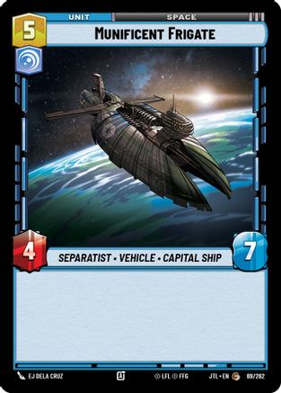 Munificent Frigate (069/262) - Jump to Lightspeed - Premium Star Wars: Unlimited Single from Fantasy Flight Games - Just $0.08! Shop now at Game Crave Tournament Store