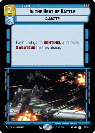 In the Heat of Battle (077/262) - Jump to Lightspeed - Premium Star Wars: Unlimited Single from Fantasy Flight Games - Just $0.08! Shop now at Game Crave Tournament Store