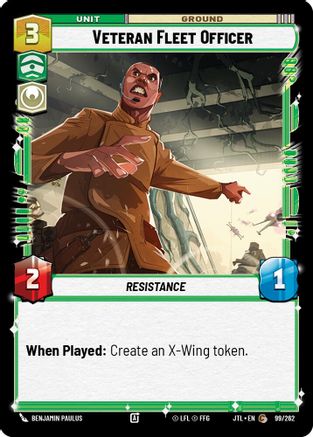Veteran Fleet Officer (099/262) - Jump to Lightspeed - Premium Star Wars: Unlimited Single from Fantasy Flight Games - Just $0.08! Shop now at Game Crave Tournament Store