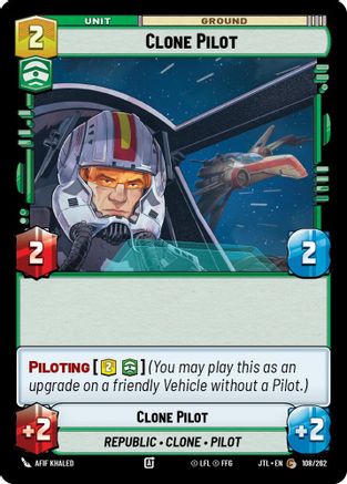 Clone Pilot (108/262) - Jump to Lightspeed - Premium Star Wars: Unlimited Single from Fantasy Flight Games - Just $0.08! Shop now at Game Crave Tournament Store