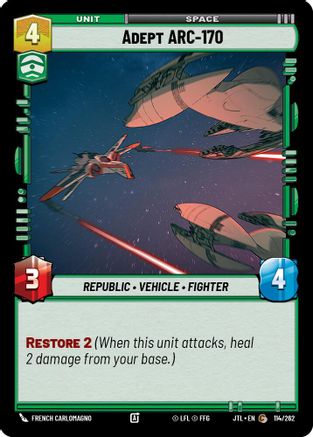 Adept ARC-170 (114/262) - Jump to Lightspeed - Premium Star Wars: Unlimited Single from Fantasy Flight Games - Just $0.08! Shop now at Game Crave Tournament Store