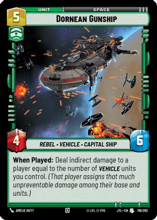 Dornean Gunship (116/262) - Jump to Lightspeed - Premium Star Wars: Unlimited Single from Fantasy Flight Games - Just $0.08! Shop now at Game Crave Tournament Store