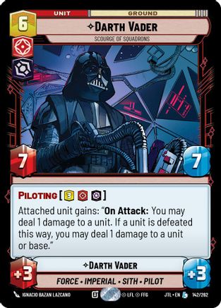 Darth Vader - Scourge of Squadrons (142/262) - Jump to Lightspeed - Premium Star Wars: Unlimited Single from Fantasy Flight Games - Just $4.36! Shop now at Game Crave Tournament Store