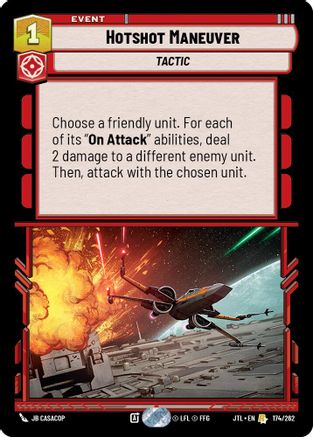 Hotshot Maneuver (174/262) - Jump to Lightspeed - Premium Star Wars: Unlimited Single from Fantasy Flight Games - Just $0.09! Shop now at Game Crave Tournament Store