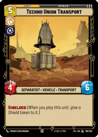 Techno Union Transport (190/262) - Jump to Lightspeed - Premium Star Wars: Unlimited Single from Fantasy Flight Games - Just $0.08! Shop now at Game Crave Tournament Store