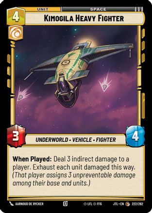 Kimogila Heavy Fighter (222/262) - Jump to Lightspeed - Premium Star Wars: Unlimited Single from Fantasy Flight Games - Just $0.08! Shop now at Game Crave Tournament Store