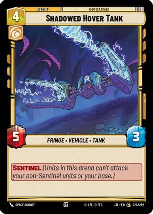 Shadowed Hover Tank (224/262) - Jump to Lightspeed - Premium Star Wars: Unlimited Single from Fantasy Flight Games - Just $0.08! Shop now at Game Crave Tournament Store