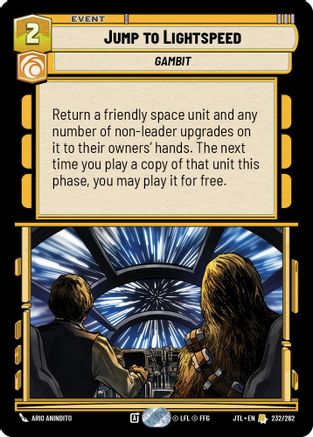 Jump to Lightspeed (232/262) - Jump to Lightspeed - Premium Star Wars: Unlimited Single from Fantasy Flight Games - Just $0.11! Shop now at Game Crave Tournament Store