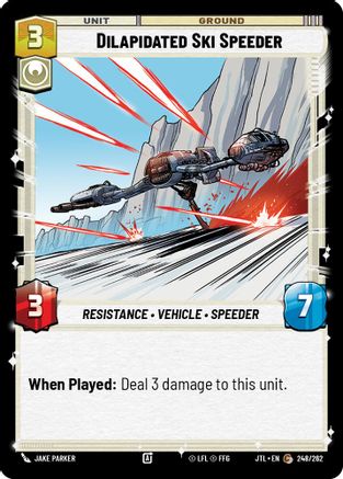 Dilapidated Ski Speeder (248/262) - Jump to Lightspeed - Premium Star Wars: Unlimited Single from Fantasy Flight Games - Just $0.08! Shop now at Game Crave Tournament Store