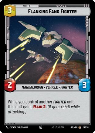 Flanking Fang Fighter (257/262) - Jump to Lightspeed - Premium Star Wars: Unlimited Single from Fantasy Flight Games - Just $0.08! Shop now at Game Crave Tournament Store