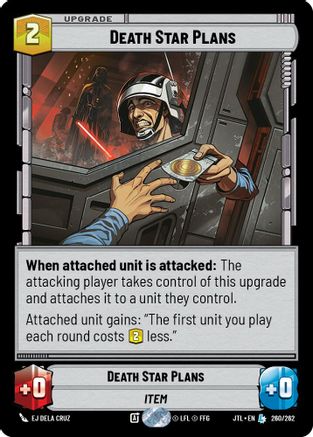 Death Star Plans (260/262) - Jump to Lightspeed - Premium Star Wars: Unlimited Single from Fantasy Flight Games - Just $0.67! Shop now at Game Crave Tournament Store
