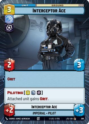 Interceptor Ace (Hyperspace) (296) - Jump to Lightspeed - Premium Star Wars: Unlimited Single from Fantasy Flight Games - Just $0.08! Shop now at Game Crave Tournament Store