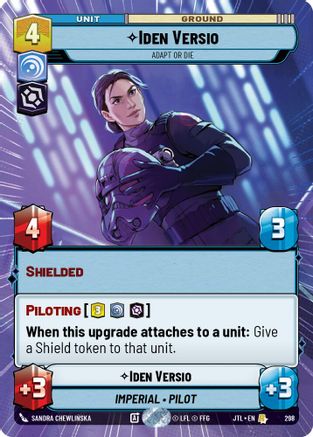 Iden Versio - Adapt or Die (Hyperspace) (298) - Jump to Lightspeed - Premium Star Wars: Unlimited Single from Fantasy Flight Games - Just $1.32! Shop now at Game Crave Tournament Store
