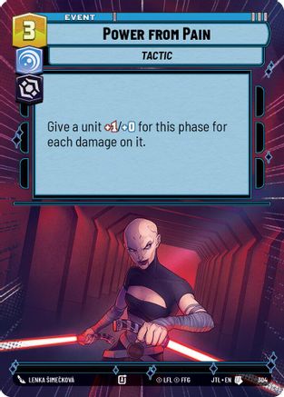 Power from Pain (Hyperspace) (304) - Jump to Lightspeed - Premium Star Wars: Unlimited Single from Fantasy Flight Games - Just $0.08! Shop now at Game Crave Tournament Store