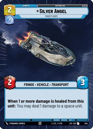 Silver Angel - Trace's Hope (Hyperspace) (324) - Jump to Lightspeed - Premium Star Wars: Unlimited Single from Fantasy Flight Games - Just $0.08! Shop now at Game Crave Tournament Store