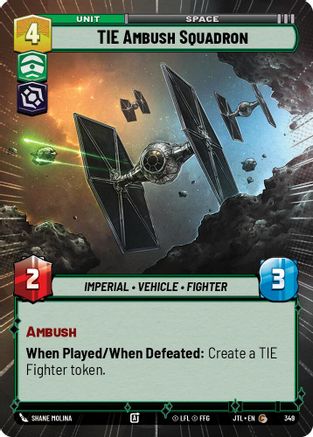 TIE Ambush Squadron (Hyperspace) (349) - Jump to Lightspeed - Premium Star Wars: Unlimited Single from Fantasy Flight Games - Just $0.08! Shop now at Game Crave Tournament Store