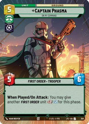 Captain Phasma - On My Command (Hyperspace) (350) - Jump to Lightspeed - Premium Star Wars: Unlimited Single from Fantasy Flight Games - Just $0.08! Shop now at Game Crave Tournament Store