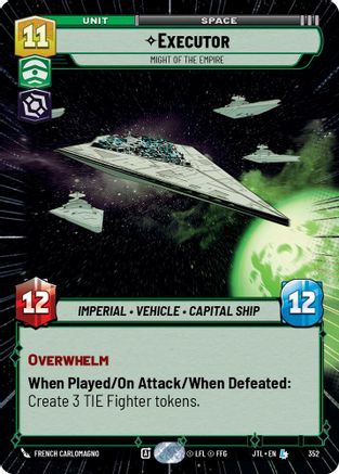 Executor - Might of the Empire (Hyperspace) (352) - Jump to Lightspeed - Premium Star Wars: Unlimited Single from Fantasy Flight Games - Just $0.61! Shop now at Game Crave Tournament Store