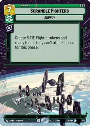 Scramble Fighters (Hyperspace) (354) - Jump to Lightspeed - Premium Star Wars: Unlimited Single from Fantasy Flight Games - Just $0.53! Shop now at Game Crave Tournament Store