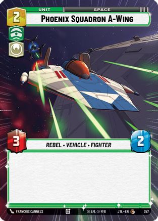 Phoenix Squadron A-Wing (Hyperspace) (357) - Jump to Lightspeed - Premium Star Wars: Unlimited Single from Fantasy Flight Games - Just $0.32! Shop now at Game Crave Tournament Store